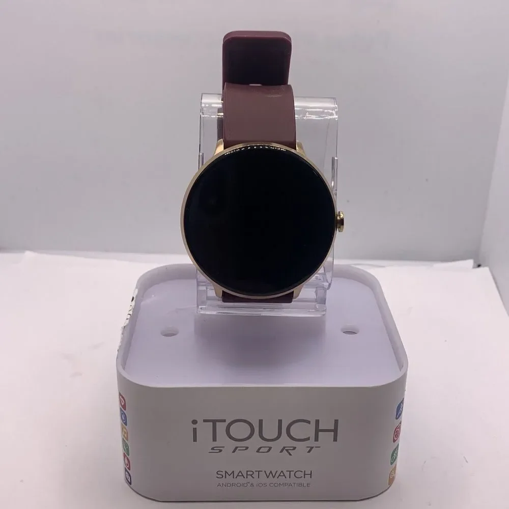 ITouch Sport IT42003R02I-031 Burgundy Silicone Strap Touchscreen SmartWatch QU17